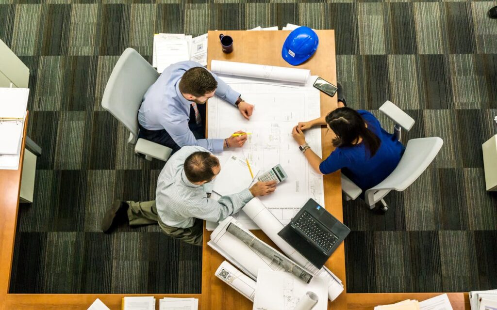 people in a metting